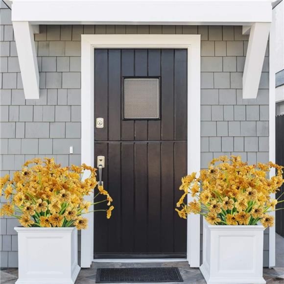 20Bundles Artificial Outdoor Flowers UVResistant Fake Flowers No Fade Faux Shrub - Picture 4 of 7